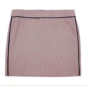Ann Taylor Cotton Geometric Print Mini Skirt